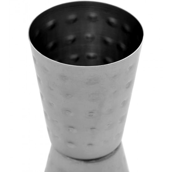 Dosador 50ml E 25ml Para Bebidas Duplo Aço Inox Martelado
